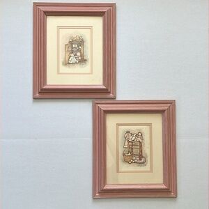 Wall Art Girl Nursery Room Decor Framed Prints Matted Country Style Wall Hanging